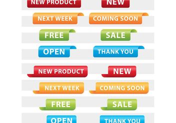 Bright Promo Tab Vectors - Free vector #139863